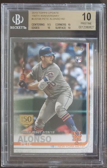 2019 Topps Update 150th Anniversary Pete Alonso RC #US198 BGS 10
