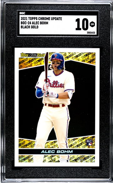 2021 Topps Chrome Update Black Gold Alec Bohm SGC 10