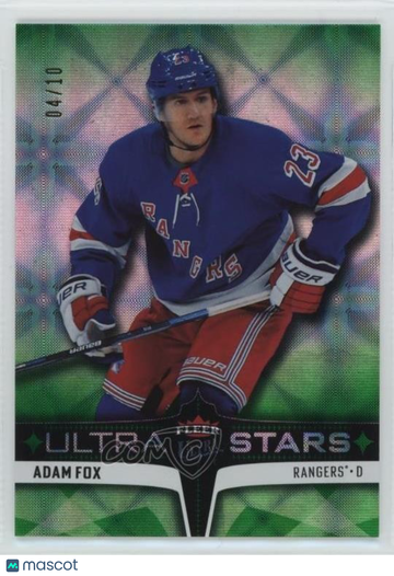 2024-25 Upper Deck Fleer Ultra - Ultra Stars - Green Achievement Adam Fox #US-26 Green Achievement