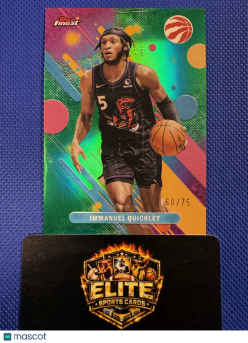2025-26 Finest Immanuel Quickley #32 Green Refractor SN