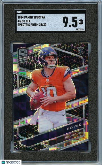 2024 Panini Spectra Bo Nix #6 Prizm Rookie SGC 9.5