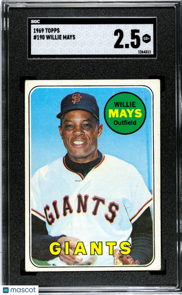 1969 Topps Willie Mays #190 SGC 2.5