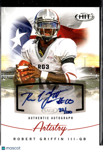2012 SAGE HIT Artistry Robert Griffin III #AA-6 /100