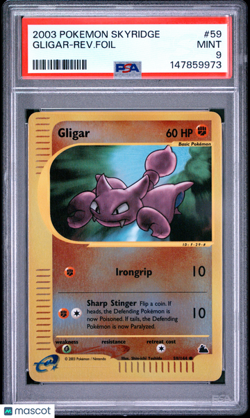 2003 Pokemon Skyridge Gligar-Rev. Foil PSA 9 #59