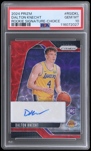2024 Panini Prizm Dalton Knecht Rookie Signature Choice Prizm PSA 10