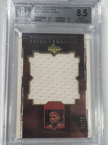 2003-04 Exquisite Collection Extra Lebron James Rookie RC Jersey #23/75￼ 1/1