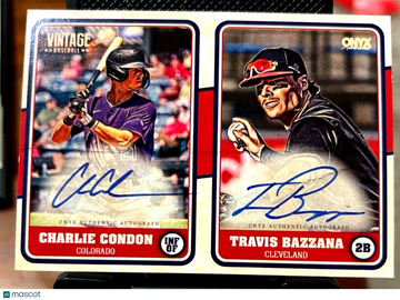 2025 Onyx Vintage TRAVIS BAZZANA Charlie Condon #VACCTB Onyx Signature Rookie