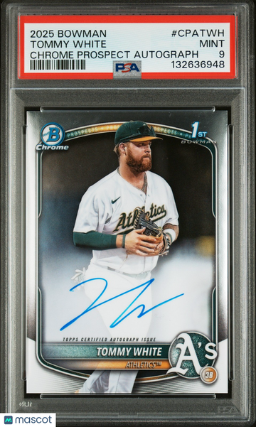 2025 BOWMAN CHROME PROSPECT AUTOGRAPHS TOMMY WHITE #CPATWH PSA 9