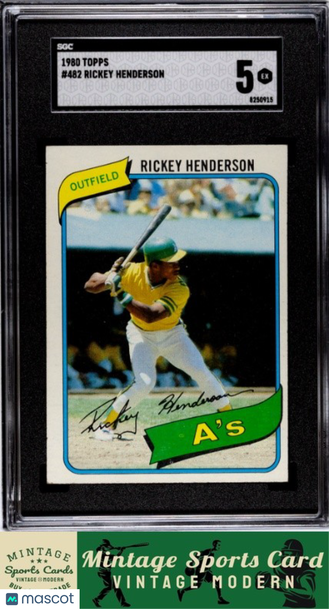 1980 Topps Rickey Henderson #482 SGC 5