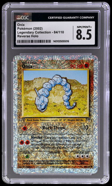 2002 Pokemon Legendary Collection Onix Reverse Holo CGC 8.5