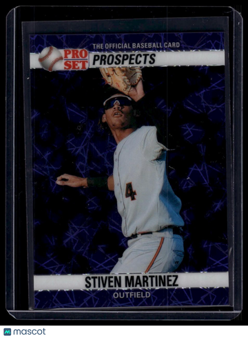 2026 Pro Set Metal - 1989 Pro Set Base Lazer Blue Stiven Martinez #89B-162 SN