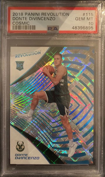 2018-19 Donte Divincenzo Rookie RC #/100 Cosmic Panini Revolution PSA 10 Pop 4