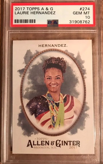 2017 TOPPS A&G LAURIE HERNANDEZ PSA 10 1/1 ONLY ONE