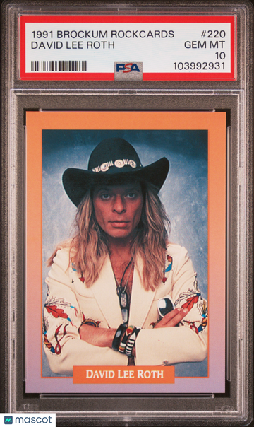 1991 Brockum Rockcards David Lee Roth #220 PSA 10