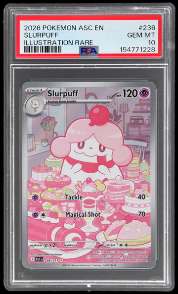2026 Pokemon Ascended Heroes Slurpuff Illustration Rare PSA 10