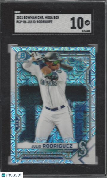 2021 Bowman Chrome Mega Box BCP-86 Julio Rodriguez SGC 10