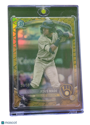 2025 Bowman Chrome Jesus Made #BCP-245 Yellow Mojo Refractor /50