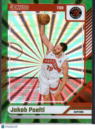 2024-25 Donruss Jakob Poeltl #130 Holo Green Laser