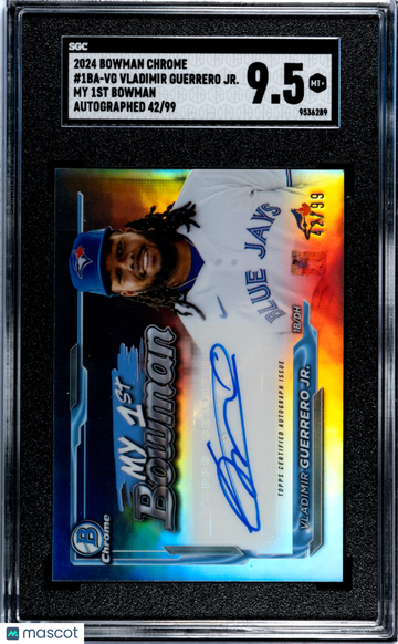 2024 Bowman Chrome Vladimir Guerrero JR. #1BA-VG My 1ST Autograph SGC 9.5