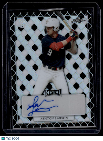 2022 Leaf Perfect Game National Showcase Ashton Larson #MA-AL2 Metal Auto Black Prismatic SN AU
