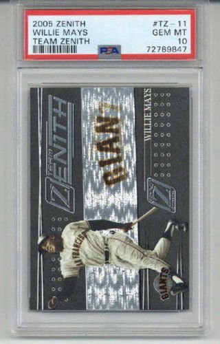 2005 ZENITH TEAM ZENITH #TZ-11 WILLIE MAYS CARD GIANTS PSA 10 LOW POP