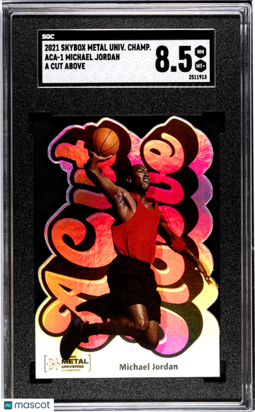 2021 Skybox Metal Universe Champions Michael Jordan #ACA-1 Cut Above SGC 8.5