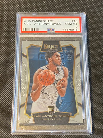 2015-16 Karl Anthony Towns Panini Select #16 RC PSA 10 Base