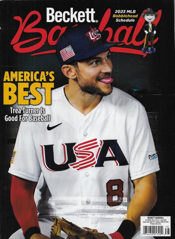 Beckett Baseball Card Monthly Price Guide Magazine June 2023 Trea Turner Team USA