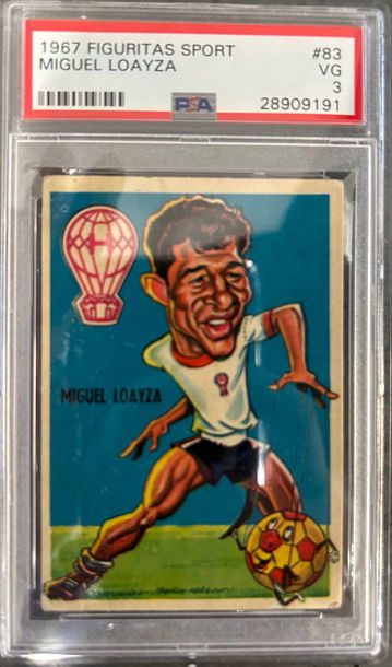 1967 Figuritas Sport Miguel Loayza PSA 3