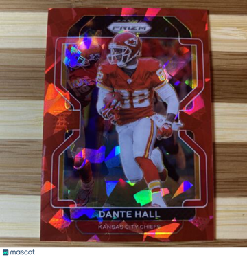 2021 Panini Prizm Dante Hall #197 Red Cracked Ice Chiefs Legend Color Match