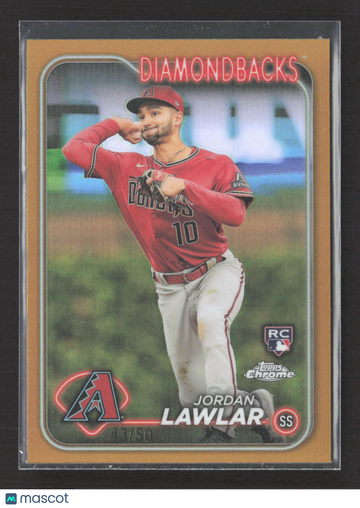 2024 Topps Chrome Jordan Lawlar #229 Gold /50 RC