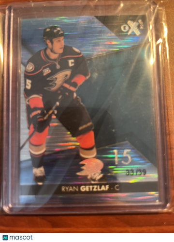 2014-15 Fleer Ultra Ryan Getzlaf #ex41 Green Essential Credentials 84/85