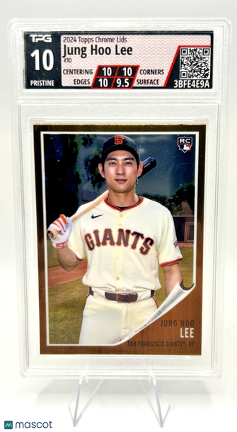 2024 Topps Chrome Lee Jung-Hoo Auto Hard Signed Base Rookie #10 Giants Cert 3BFE4E9A 10