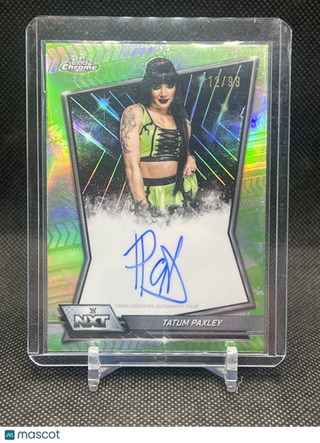 2026 Topps Chrome WWE NXT Tatum Paxley #NXT-TAT Green RayWave Refractor 12/99