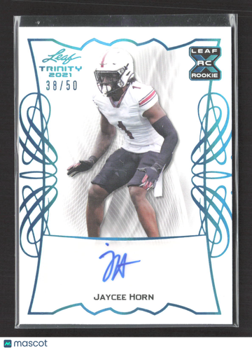 2021 Leaf Trinity Jaycee Horn #BA-JH3 RC 38/50 Auto