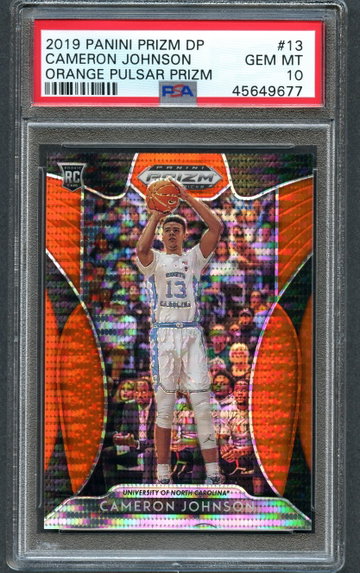 2019 Prizm Draft Orange Pulsar /20 CAMERON JOHNSON RC #13 PSA 10