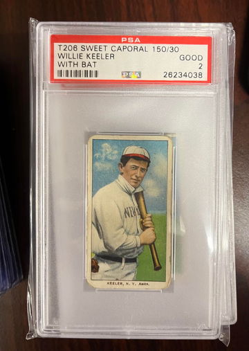 T206 Willie Keeler With Bat PSA 2 Sweet Cap 150/30