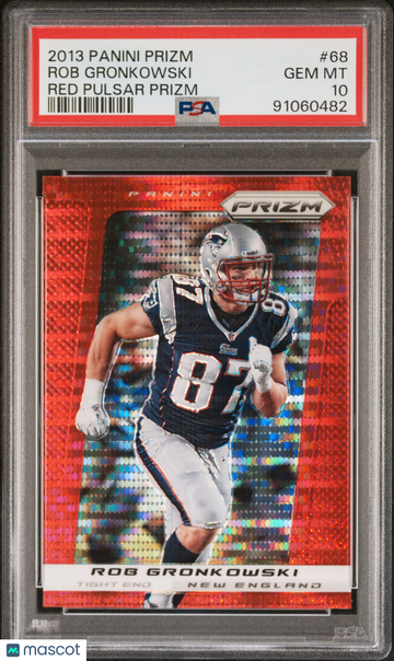2013 Panini Prizm Rob Gronkowski #68 Red Pulsar PSA 10