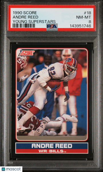 1990 Score Young Superstars Andre Reed #18 PSA 8