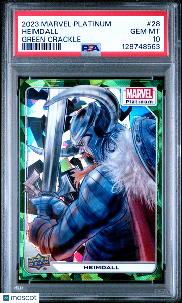 2023 Upper Deck Marvel Platinum Heimdall 77/99 #28 PSA 10