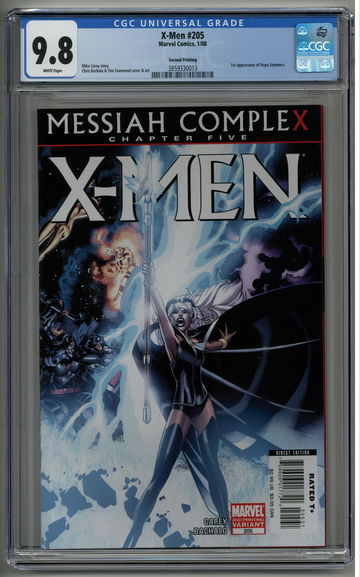X-Men 205 2nd Printing CGC 9.8 Messiah Complex  1st Hope Summers