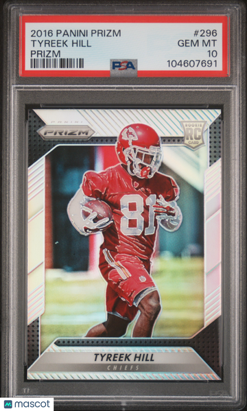 2016 Panini Prizm Tyreek Hill #296 PSA 10