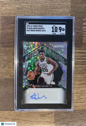 Aaron Nesmith 2020-21 Prizm Fast Break Rookie Autograph #FR-ANS RC SGC 9.5/10