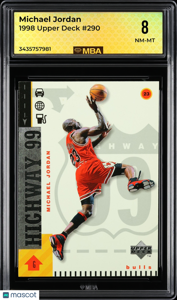 1998 Upper Deck Michael Jordan #290 MBA 8