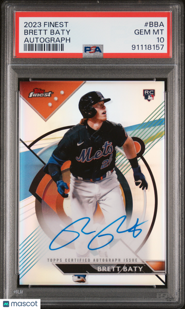 2023 Topps Finest Finest Autographs Brett Baty #BBA PSA 10