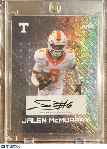 2025 ONIT Signature Series Holo Auto Jalen McMurray #S-8 Tennessee Volunteers Football Card