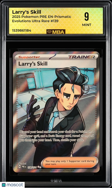 2025 Pokemon PRE EN-Prismatic Evolutions Larry's Skill #139 Ultra Rare MBA 9