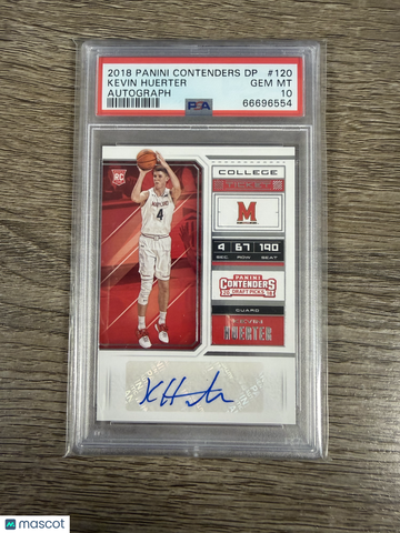 2018 Panini Contenders Draft Picks Kevin Huerter #120 Autograph PSA 10