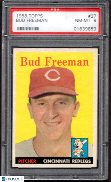 1958 Topps Bud Freeman #27 PSA 8