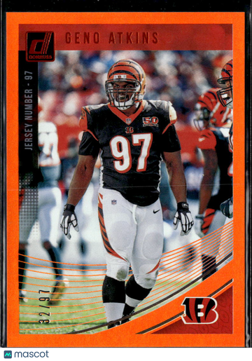 Geno Atkins 2018 Panini Donruss Orange /97 Cincinnati Bengals